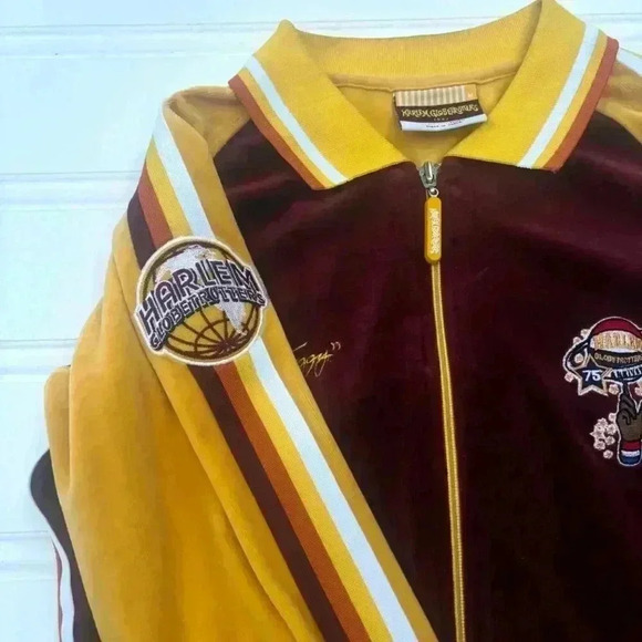 Vtg Harlem Globetrotters Twiggy Velour Platinum Fubu Top 90s y2k - Picture 7 of 12